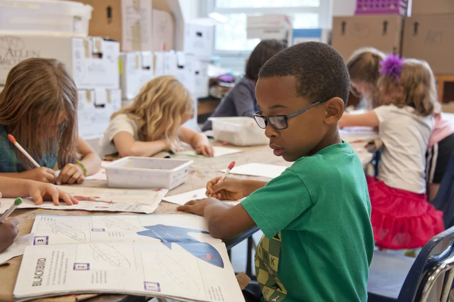 Kids Classroom Learning at Revolution Christian Academy