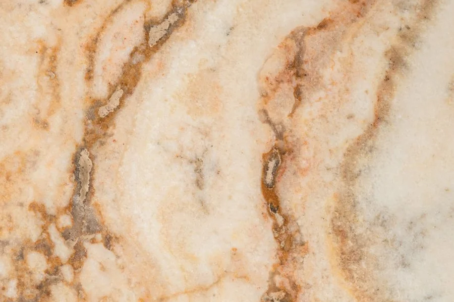 Natural Beige Marble Stone Slab with Organic Mineral Veining